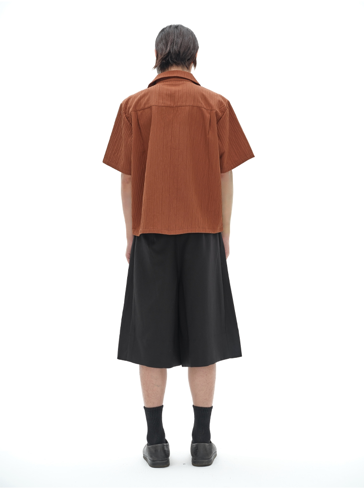 BOXY PLEATED SHIRT