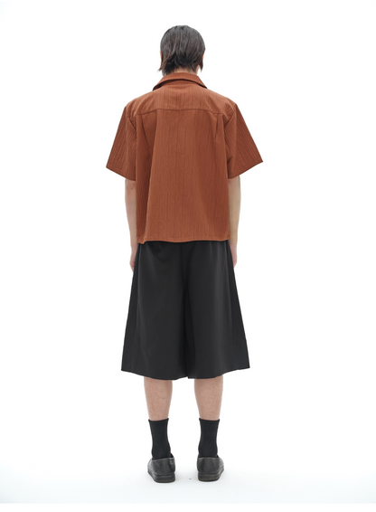 BOXY PLEATED SHIRT