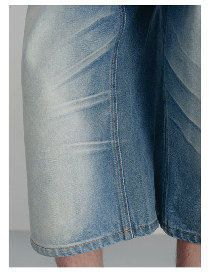 ICE BLUE PLEATED SHORTS