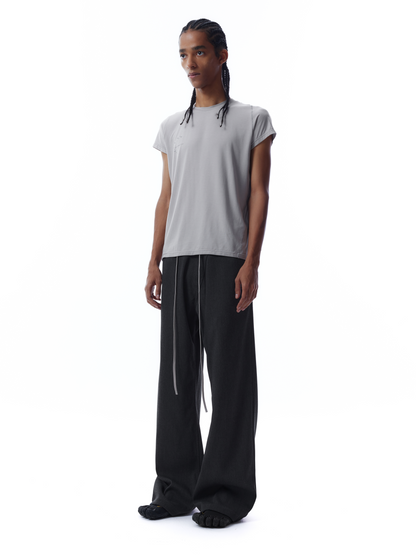 TENCEL WOOL PRINTED CROP TEE