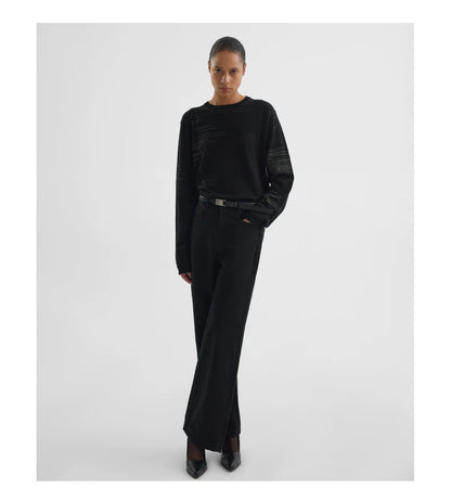 LINE JACQUARD LONG SLEEVE KNIT
