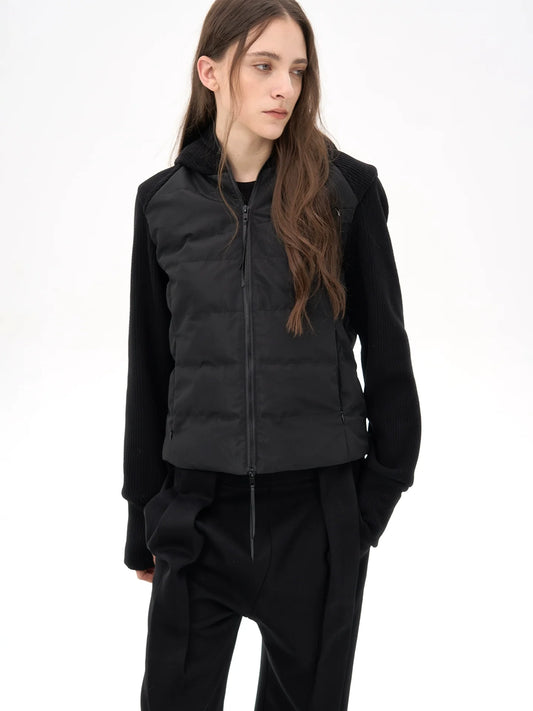 SILVER FOX RIBBED DOWN JACKET