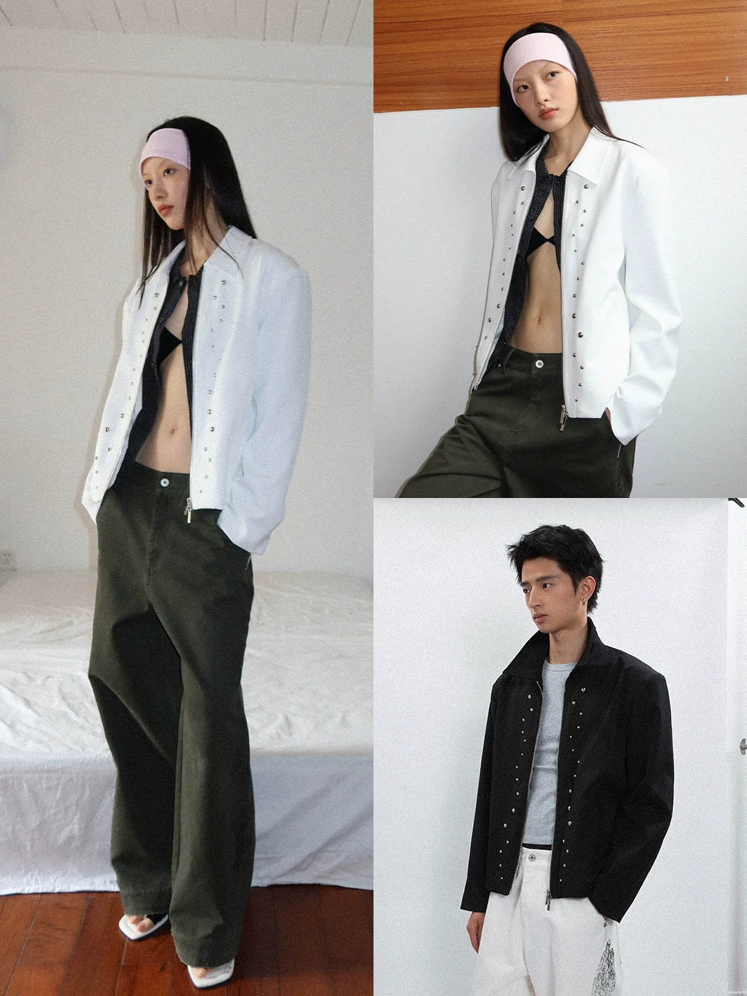 SNAP ZIPPERED JACKET