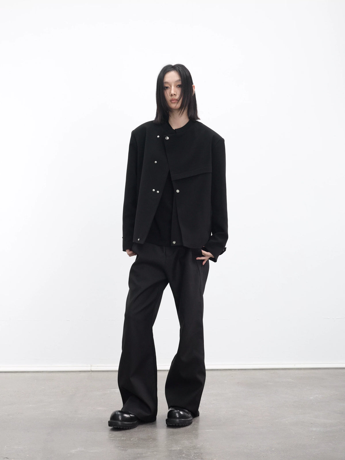FLARED TWO-TONE DRESS PANTS