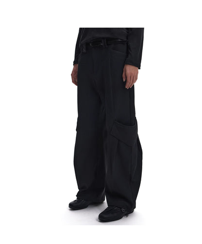 CASUAL WAFFLE-WEAVE POCKET PANTS