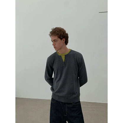 LIGHT MERINO V-NECK LONG SLEEVE