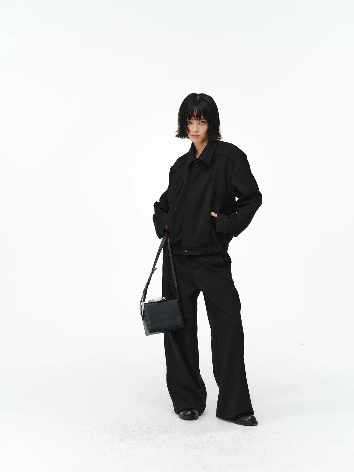 LOOSE-FIT BUTTON-FLY WIDE-LEG PANTS