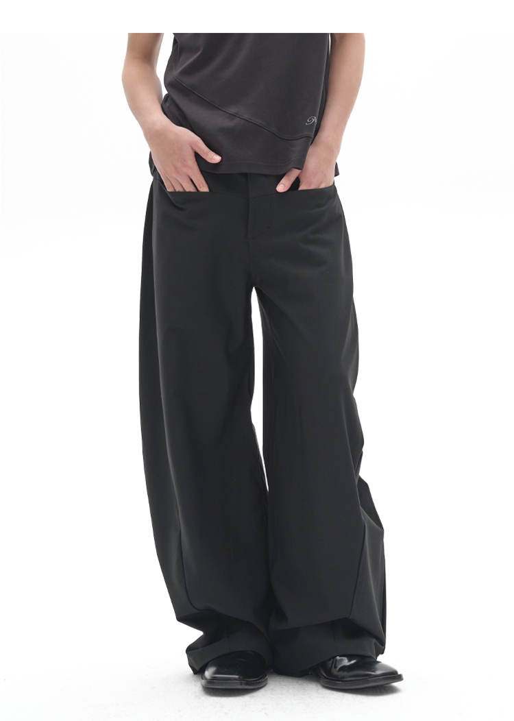 DRAPED SIDE STRIPE PANTS