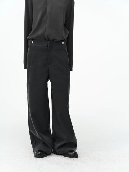 LOOSE-FIT BUTTON-FLY WIDE-LEG PANTS