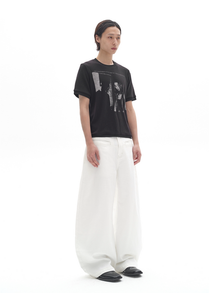 ELEGANT WIDE-LEG DENIM PANTS