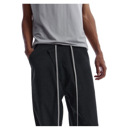 3D SLANT PLACKET CASUAL PANTS