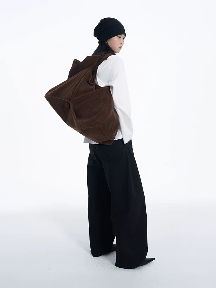 SUEDE TOUCH OVERSIZED TOTE BAG 1