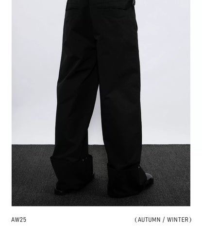STURDY WIDE-CUFF CASUAL PANTS