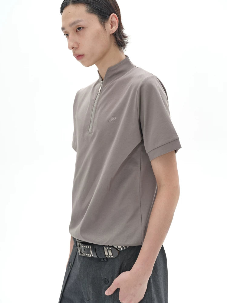 ICE SILK STAND-UP COLLAR POLO