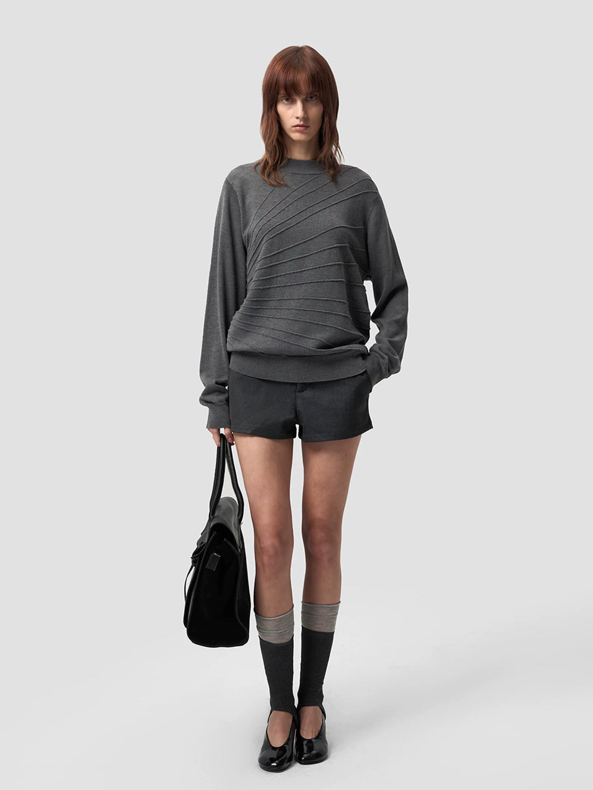 SCULPTED JACQUARD LONG SLEEVE KNIT 15