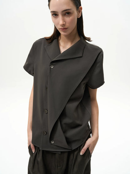 DECONSTRUCTED PLEATED SHIRT