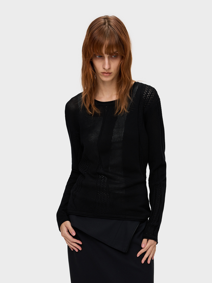 MIXED STITCH OPENWORK KNIT 14