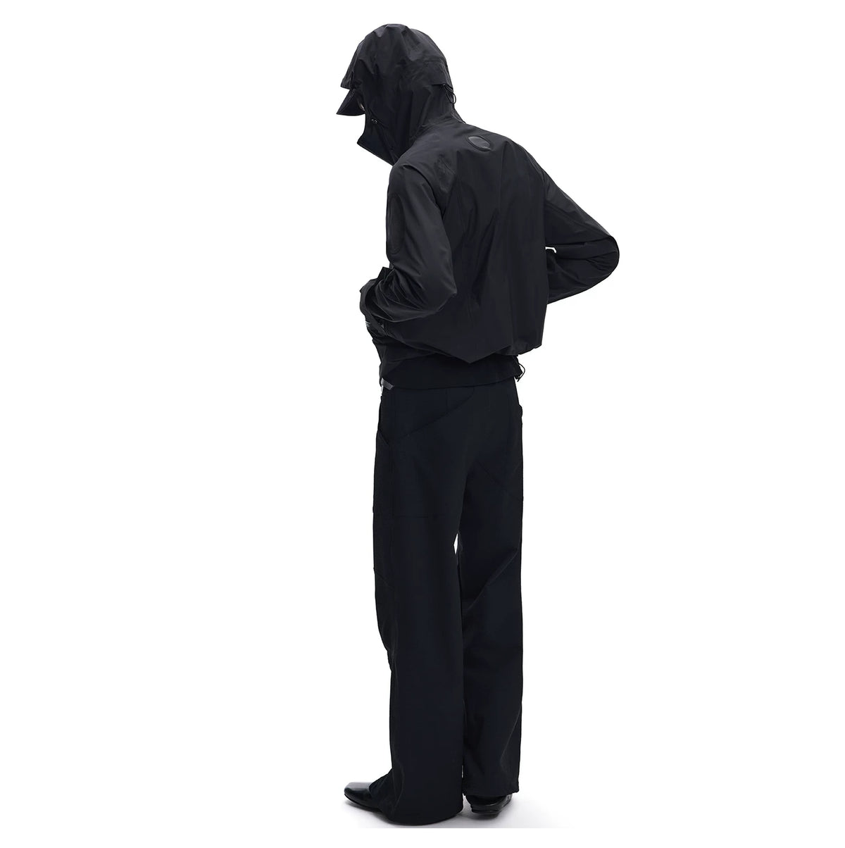 CURVED SEE-THROUGH WINDBREAKER JACKET