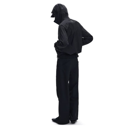 CURVED SEE-THROUGH WINDBREAKER JACKET