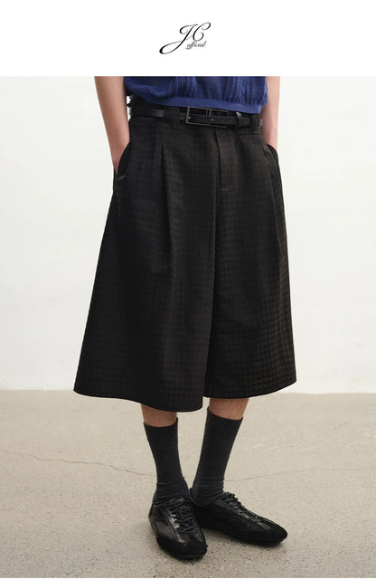 MULTICOLOR PLEATED CHAMBRAY PANTS