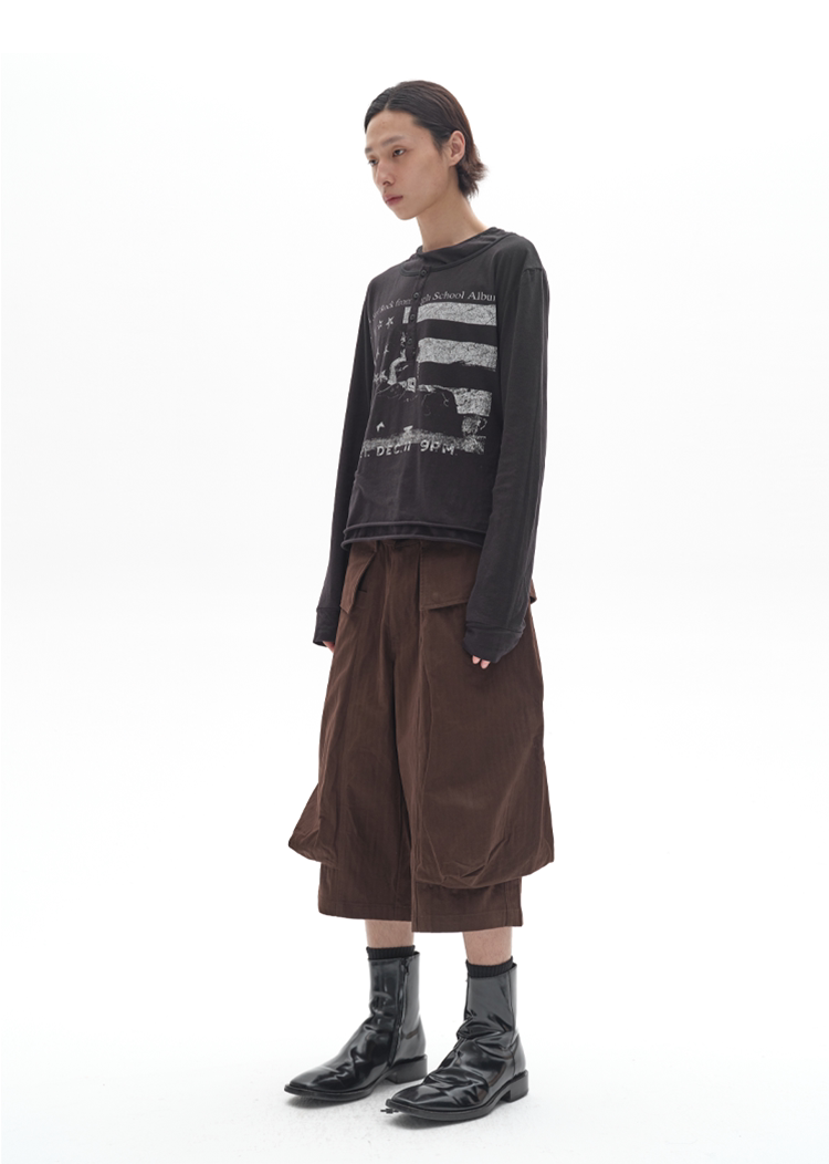 3D POCKETED CROP SHORTS