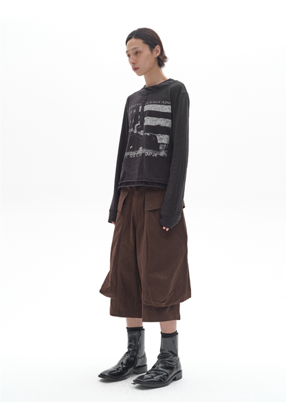 3D POCKETED CROP SHORTS