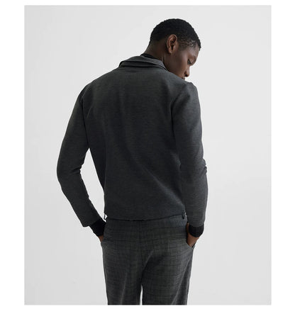 SHAWL COLLAR ZIP CARDIGAN グレー