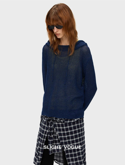 WASHI BLEND SHEER KNIT HOODIE 6