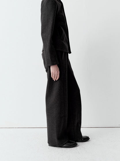 OFF-CENTER WAIST WIDE-LEG SWEATPANTS