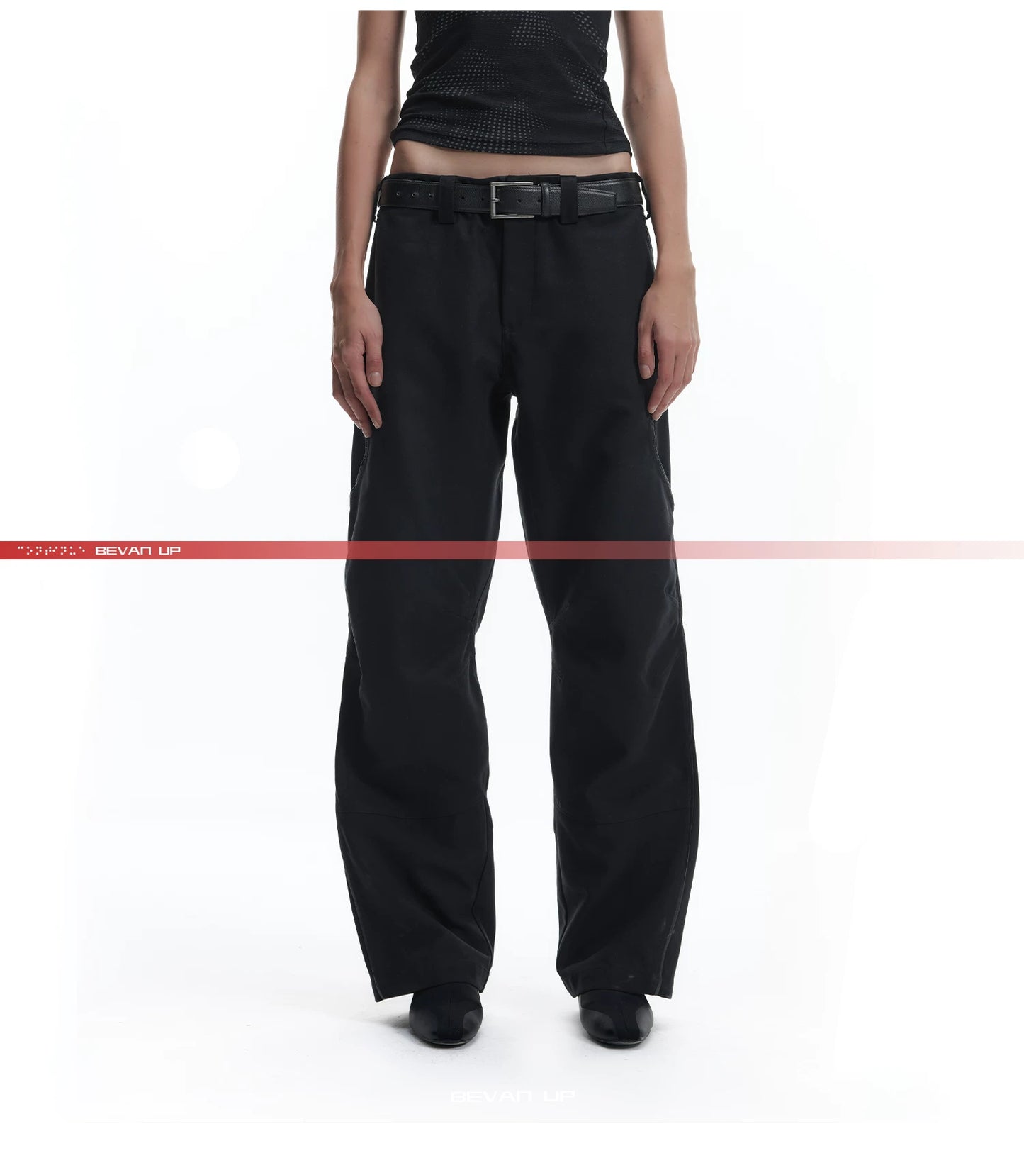 3D PATCHWORK RELAXED WORK PANTS