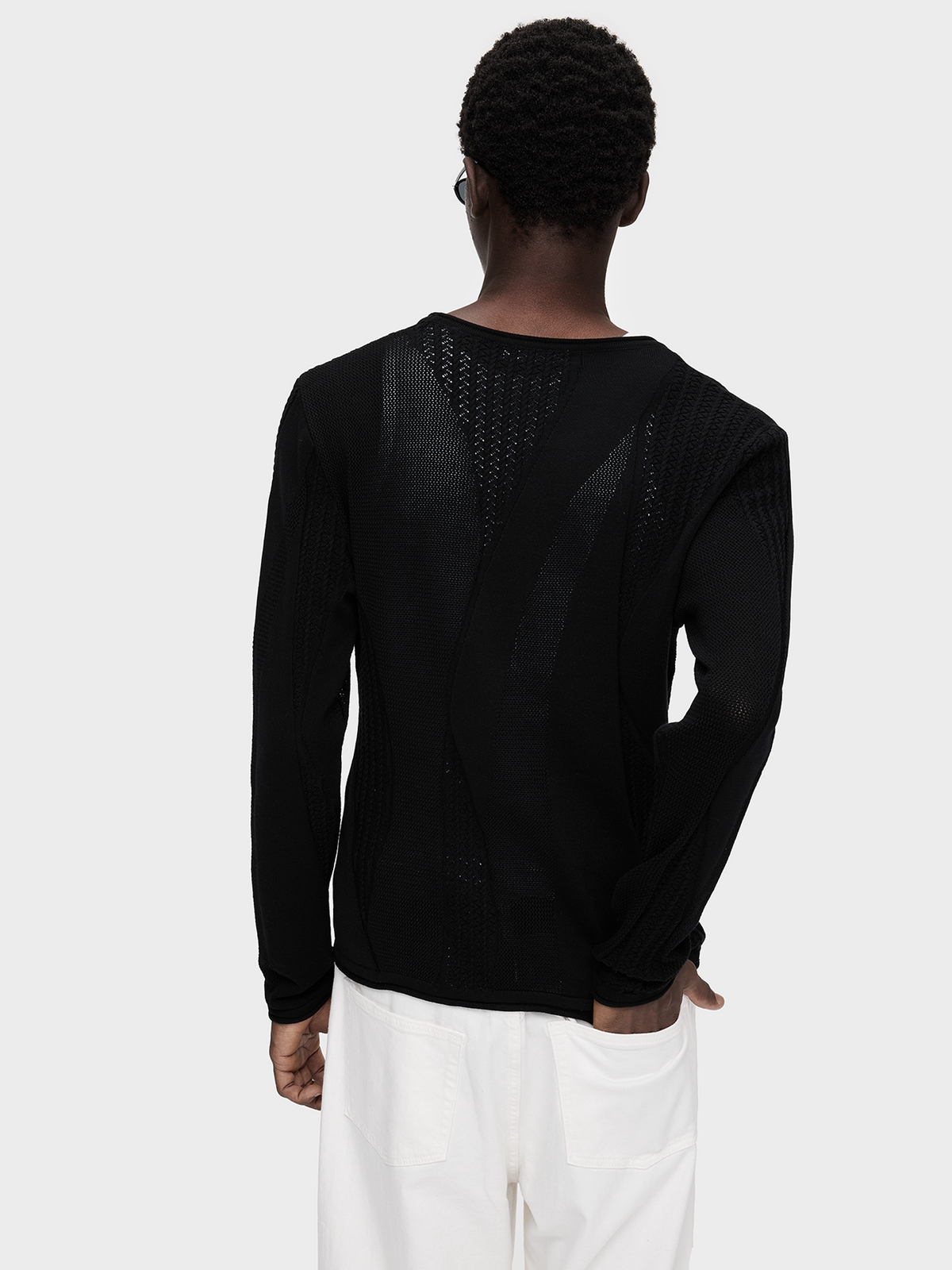 MIXED STITCH OPENWORK KNIT 17