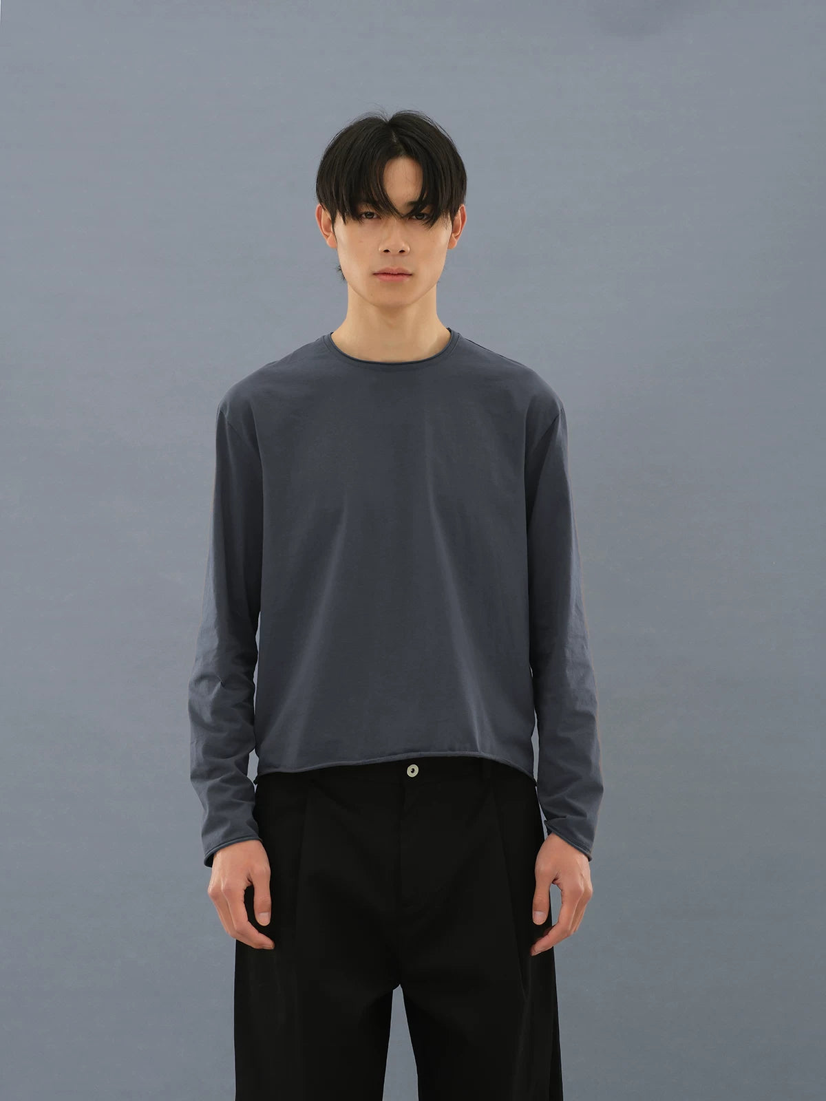ROLLED  LONG SLEEVE T-SHIRT