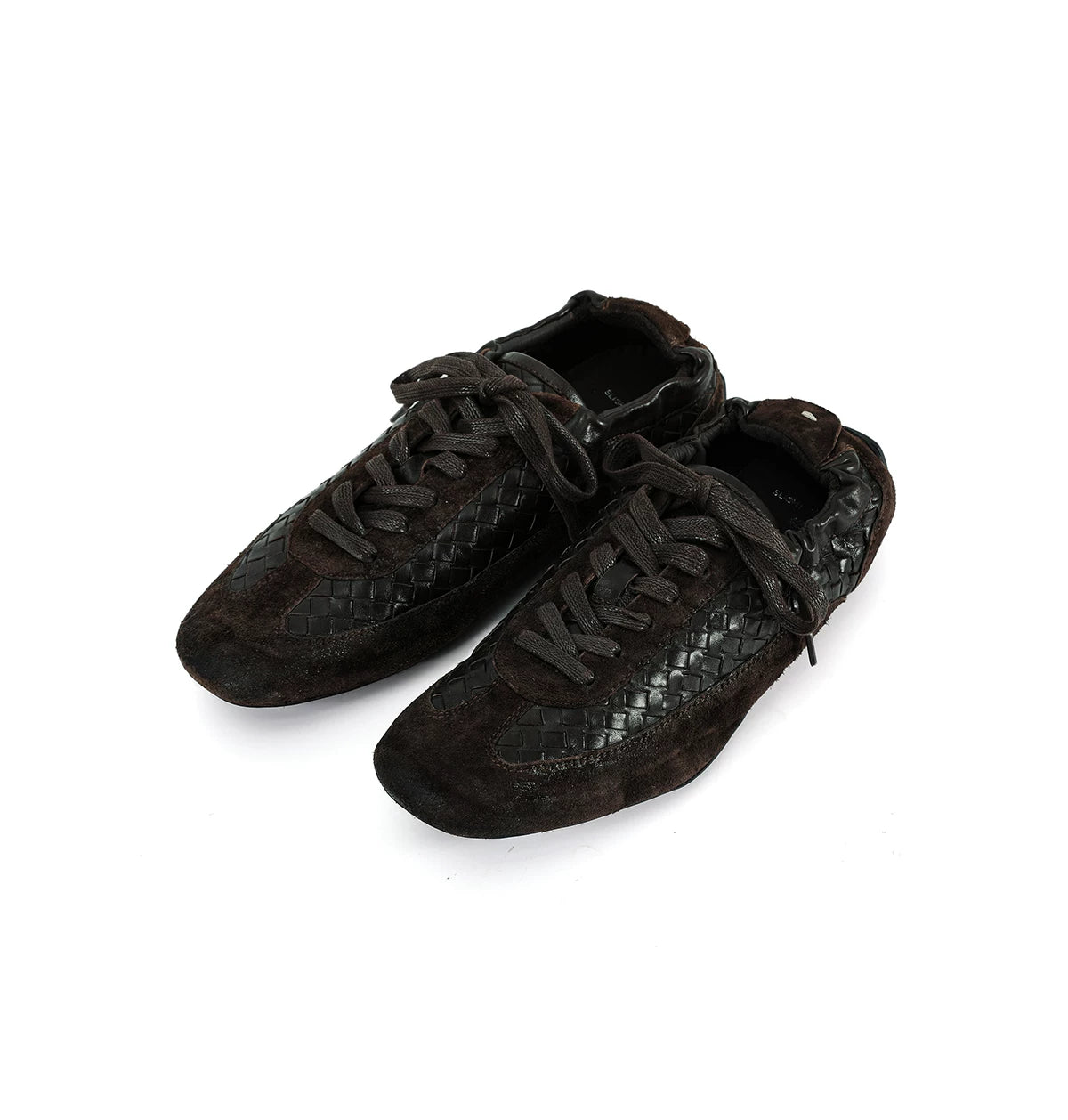 WOVEN SUEDE RACING SHOES ブラウン