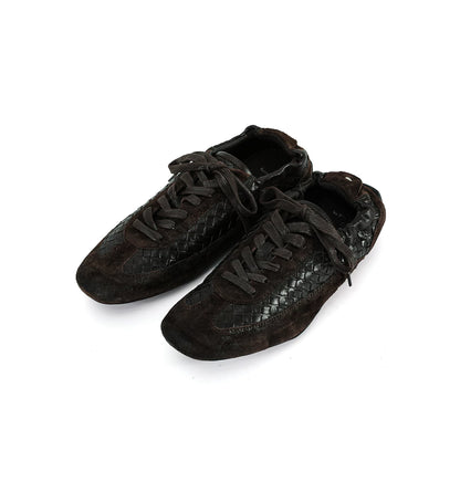 WOVEN SUEDE RACING SHOES ブラウン