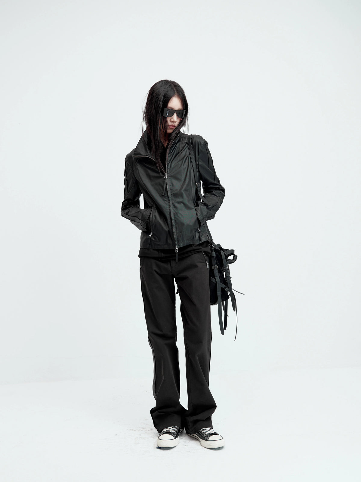 WAX COATED STAND-UP JACKET