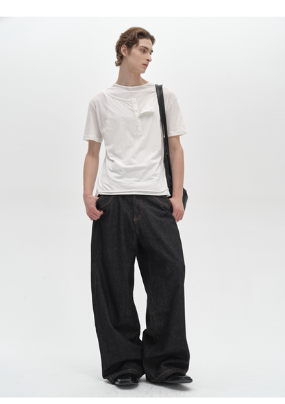 EMBROIDERED POCKET JEANS