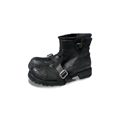 FROSTED LEATHER ENGINEER BOOTS