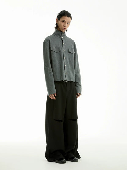 DARK FLORAL TERRY JACKET