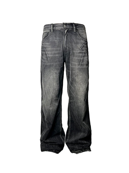 LIGHTNING BURST HEAVY WASH JEANS