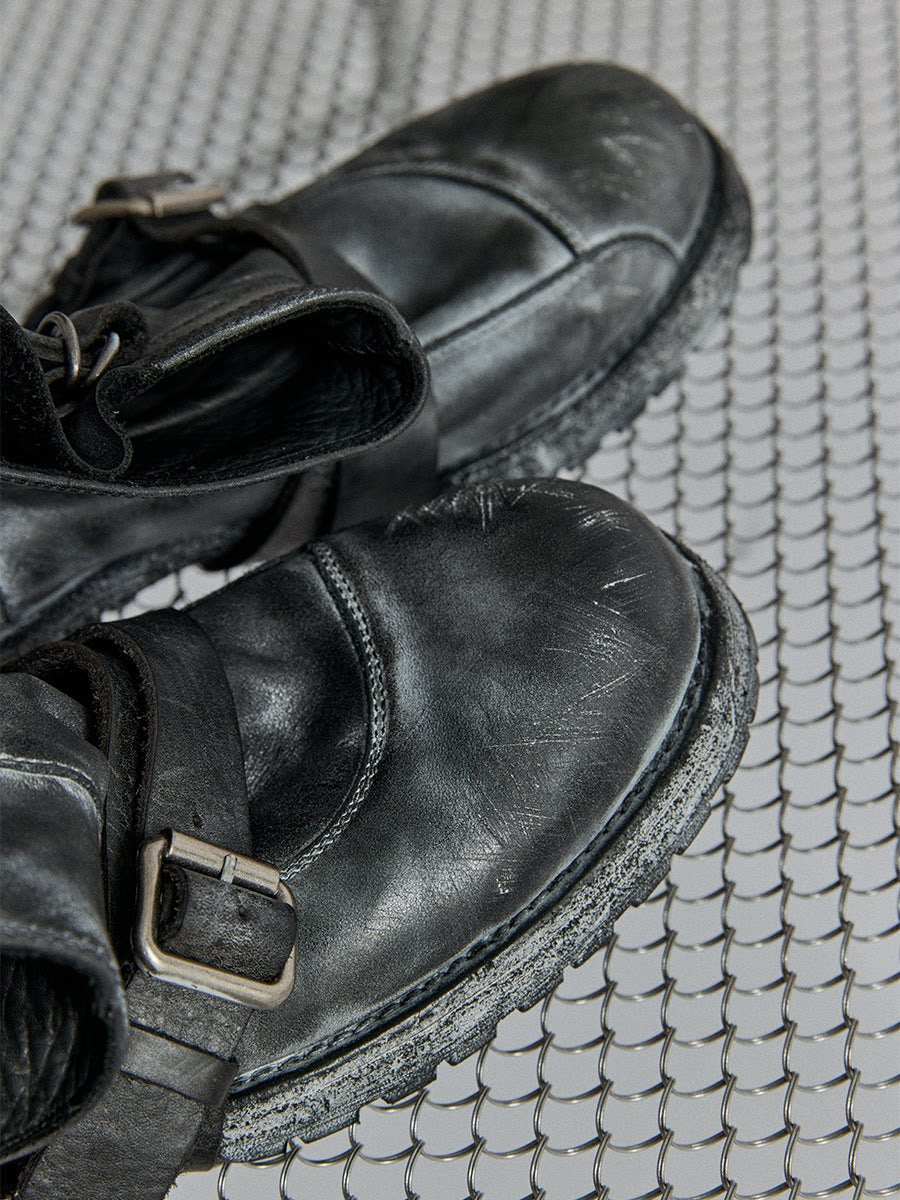 FROSTED LEATHER ENGINEER BOOTS