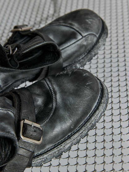 FROSTED LEATHER ENGINEER BOOTS