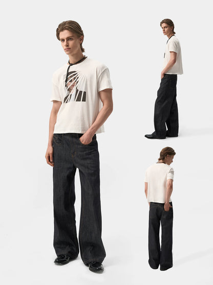VINTAGE AGED WHITE HEMP T-SHIRT