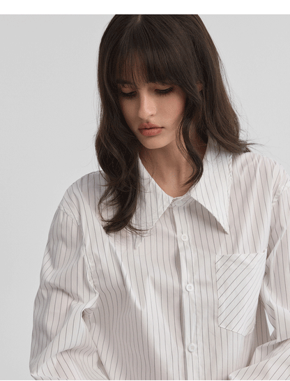 POINT COLLAR STRIPE SHIRT 8