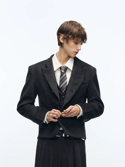 CHIC WOOL CROPPED JACKET