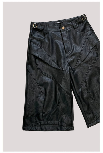 DECONSTRUCTED PU LEATHER PANTS