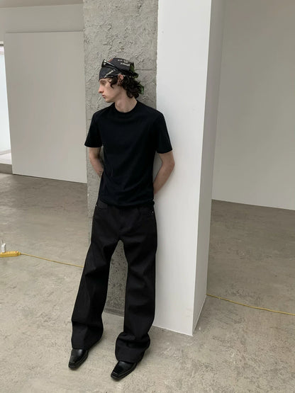UNSTRIPPED BLACK STRAIGHT JEANS