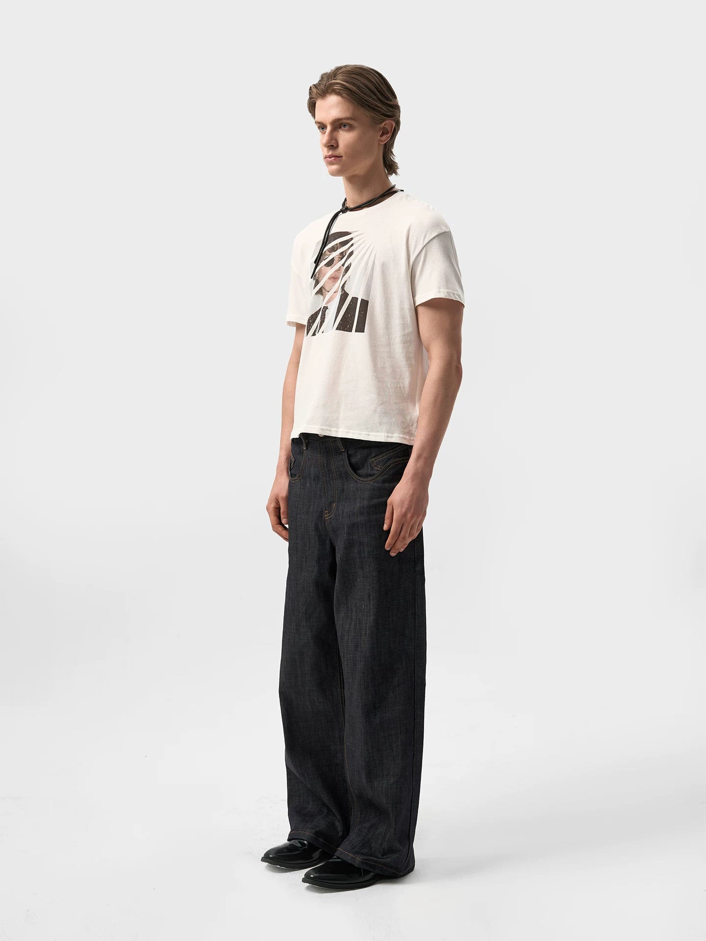 VINTAGE AGED WHITE HEMP T-SHIRT