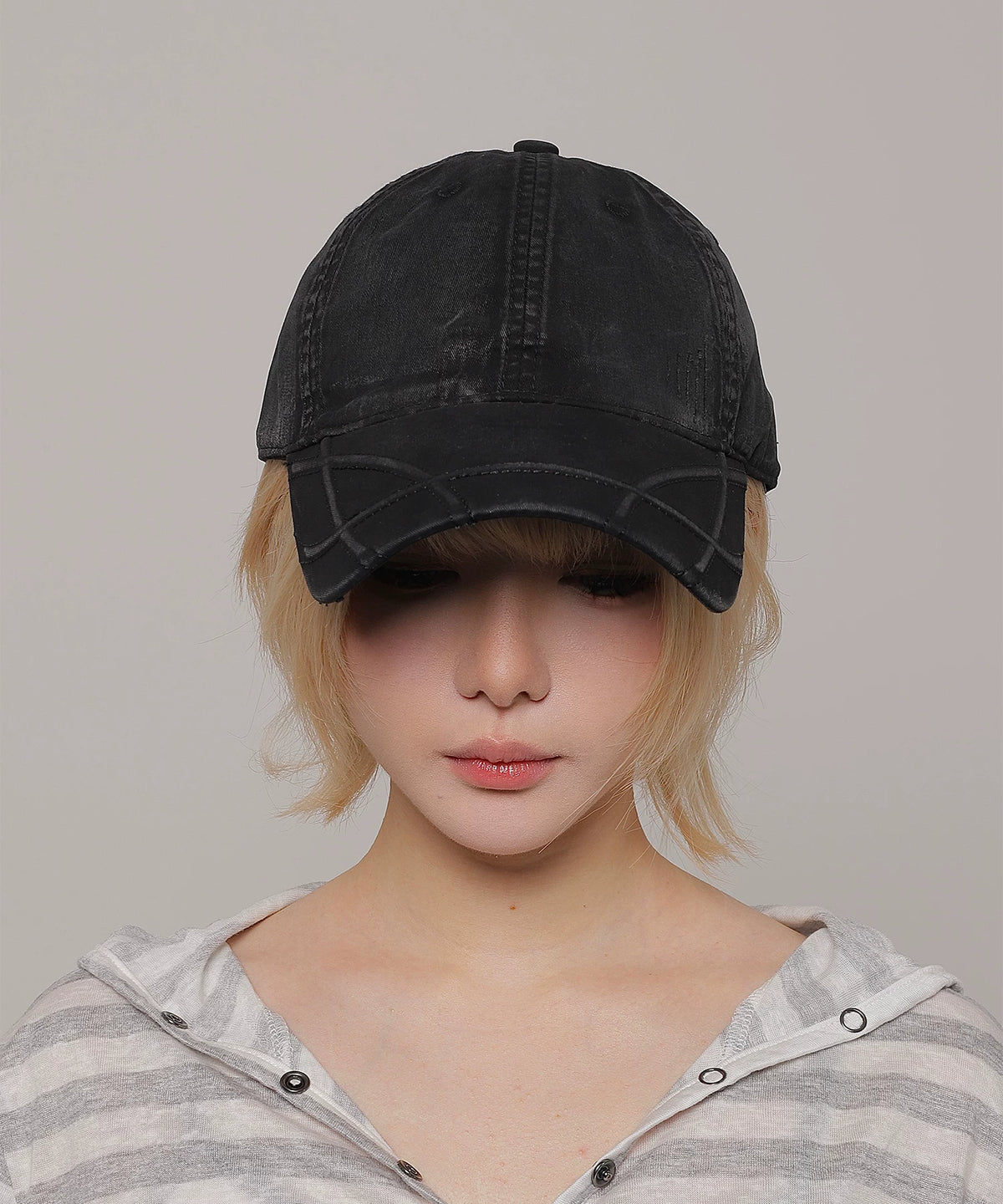SCULPTED BRIM WASHED CAP 9