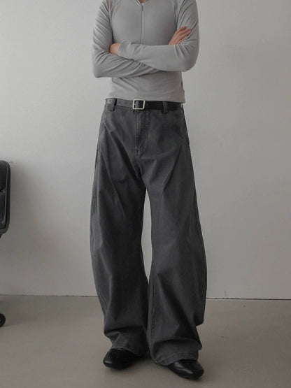 WIDE-LEG WORK PANTS