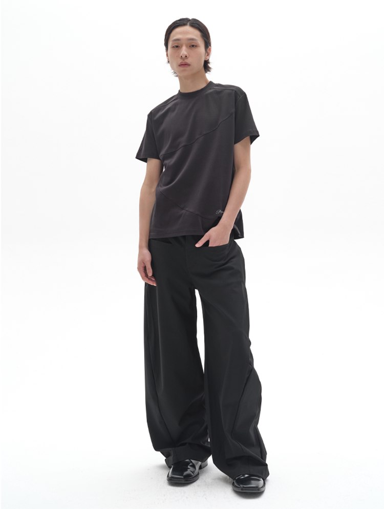 DRAPED SIDE STRIPE PANTS